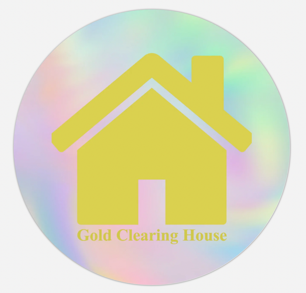 Gold Clearing House Holographic Stickers in Stock!