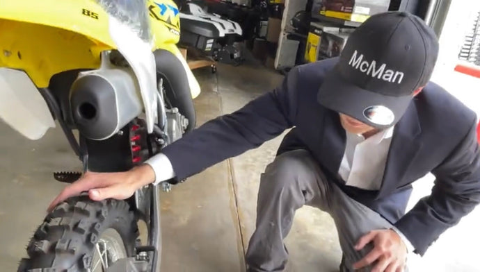 Gold Clearing House Inventor and Owner Mr. McMan At Arlington Powersports The Last Brand New Suzuki 2-Stroke Race Bike in Mint Condition "The Dallas Bike" Never Ridden Deal