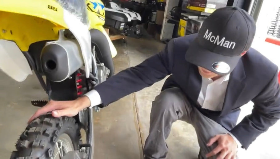 Gold Clearing House Inventor and Owner Mr. McMan At Arlington Motorsports The Last Brand New Suzuki 2-Stroke Race Bike in Mint Condition "The Dallas Bike" Never Ridden Deal