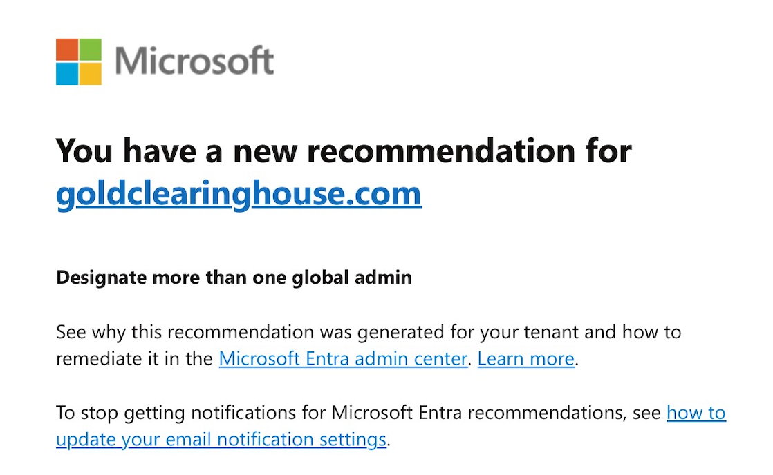 Microsoft Email Lock-Out – Gold Clearing House™