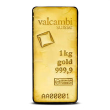 Load image into Gallery viewer, Gold Clearing House Valcambi Suisse Gold Kilo Bar .9999 Fine For Sale