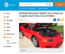 Load image into Gallery viewer, 1998 Mitsubishi 3000GT VR-4 Turbo $1 Billion USD